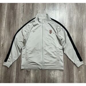 Nike San Francisco Giants Full Zip Track Jacket Mens XL Gray Casual MLB Team